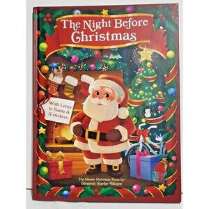 The Night Before Christmas Hardcover Book w/ Santa Letter & Bonus Stickers Gift